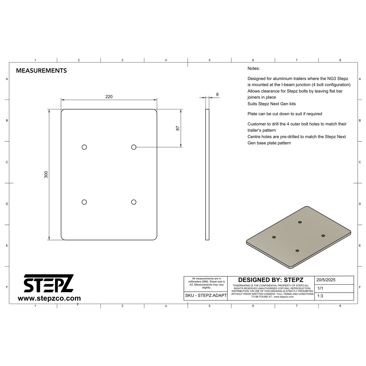 STEPZ Adapter Plate