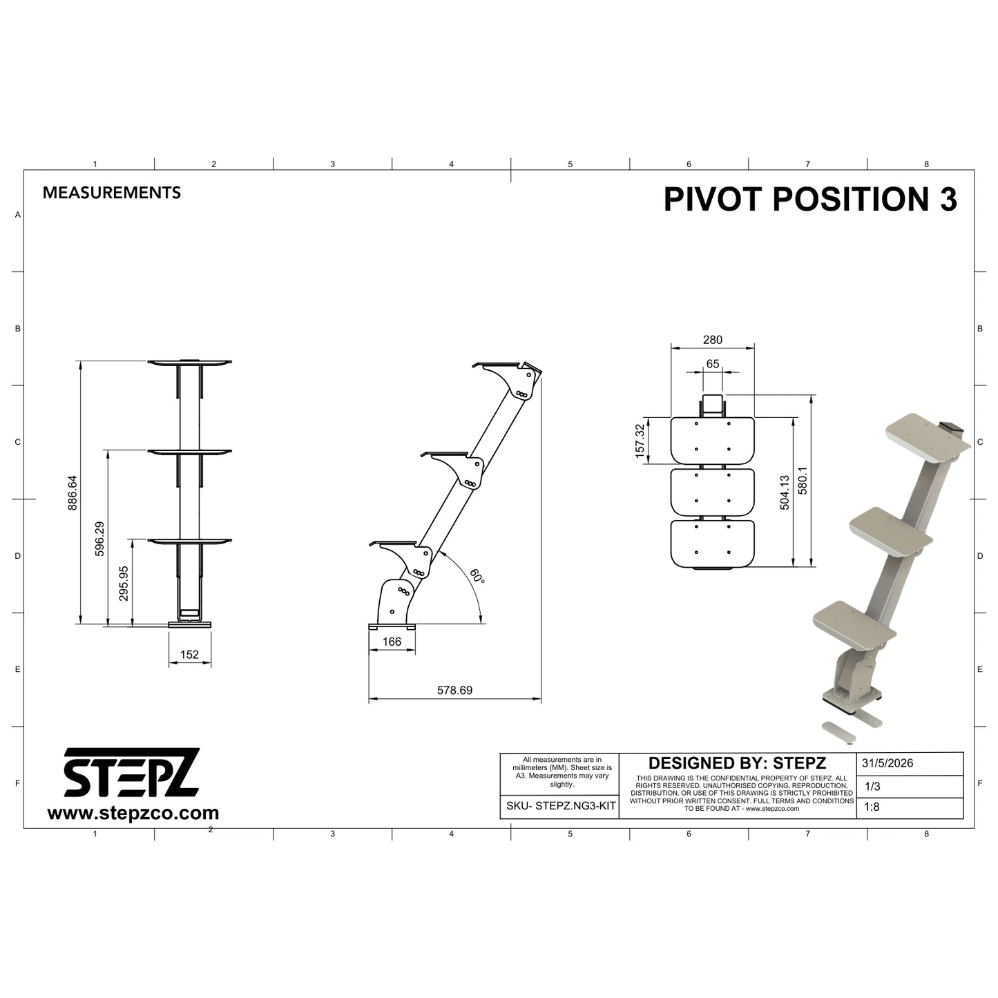 STEPZ Next-Gen Boat Trailer Ladder