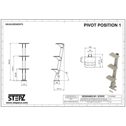 STEPZ Next-Gen Boat Trailer Ladder