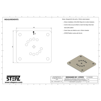 STEPZ 130 Wide Drawbar Adapter Kit